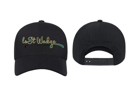 Lost Wedge™ Official Logo Performance Golf Hat Black