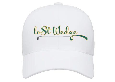 Lost Wedge™ Official Logo Performance Golf Hat White